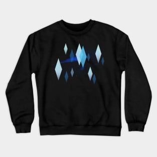 Frozen Diamonds Abstract Aesthetic Ice Crystals Snowflake Crewneck Sweatshirt